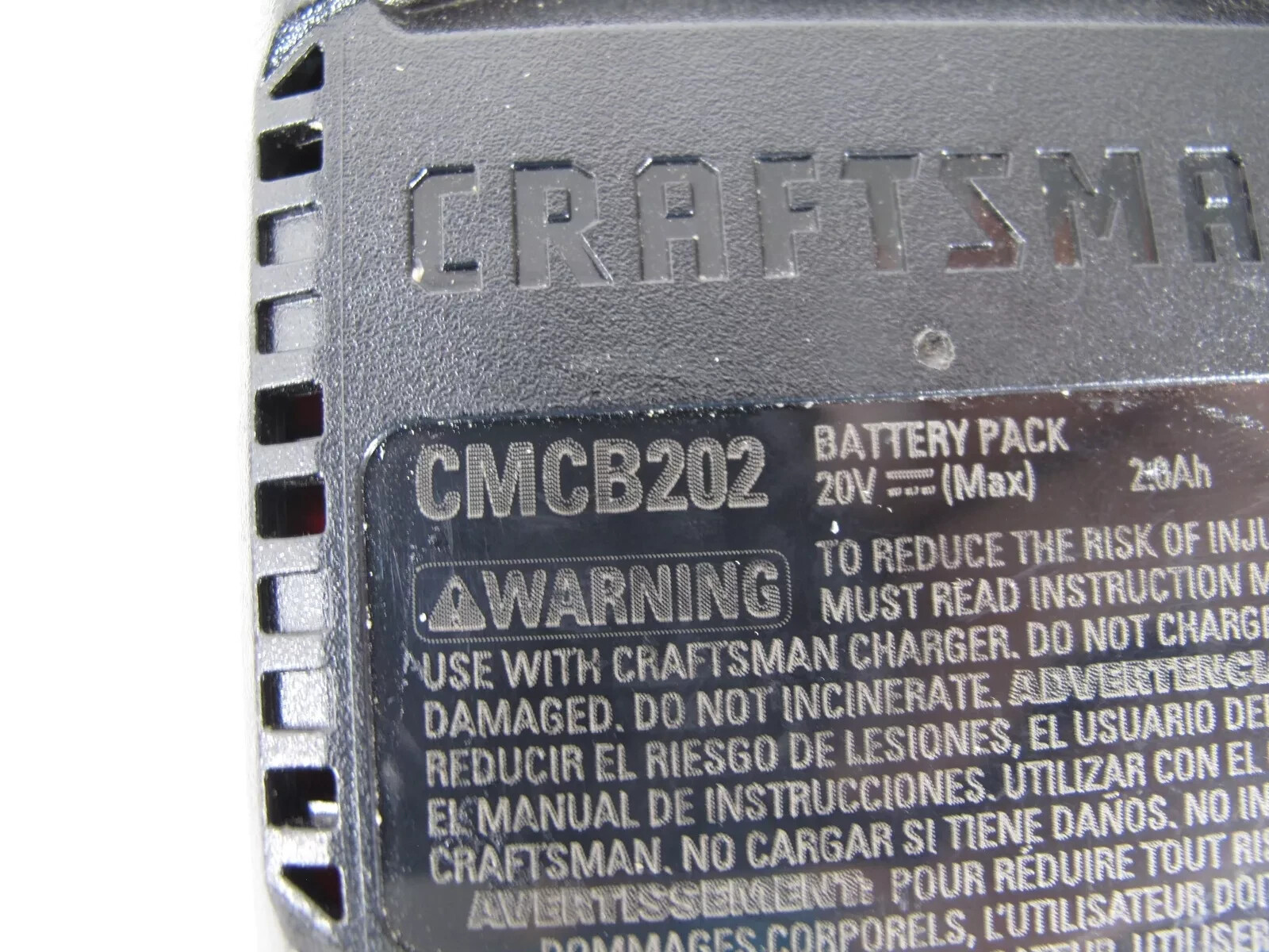 (Lot of 2 Batteries) Craftsman CMCB202 V20 2Ah Lithium Ion Battery Genuine OEM