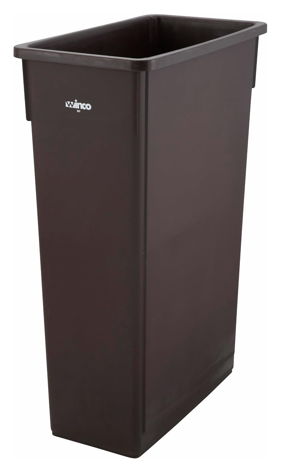Slender Trash Can, 23-Gallon, Brown