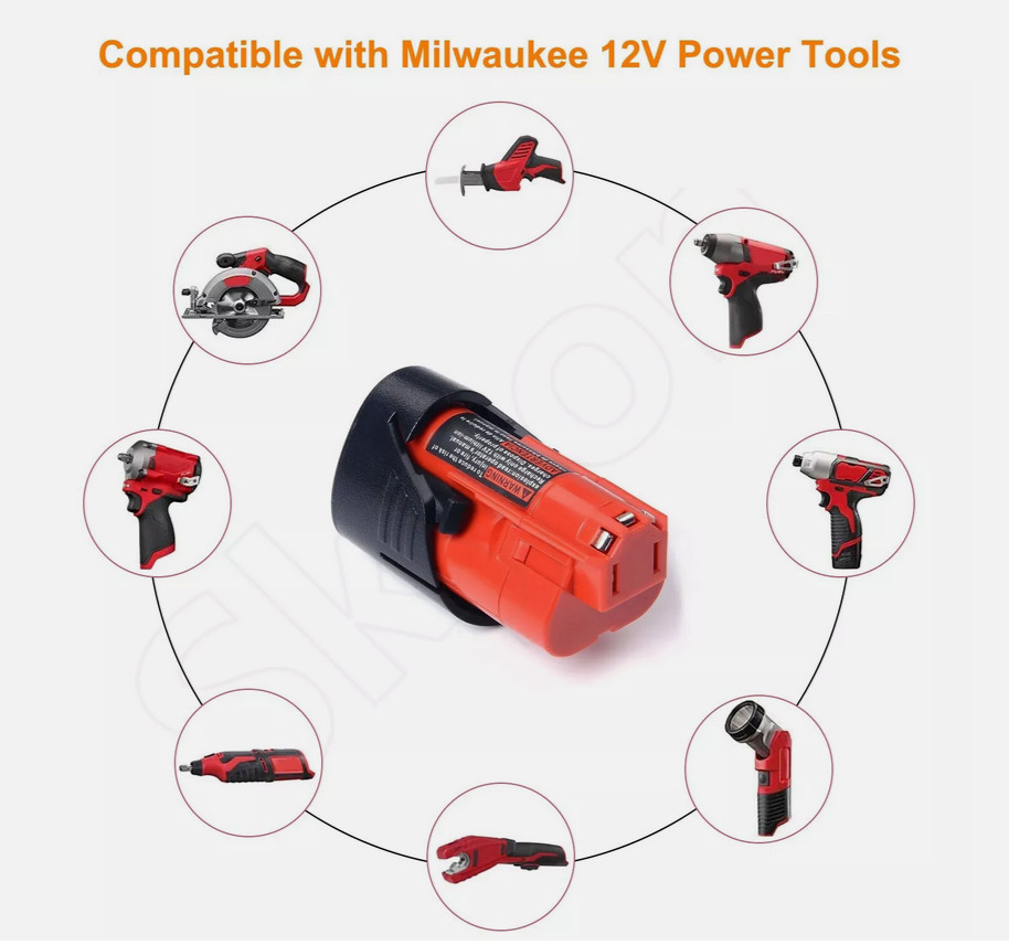 1-4X For M12 LITHIUM ION XC Battery Extended Capacity 48-11-2460