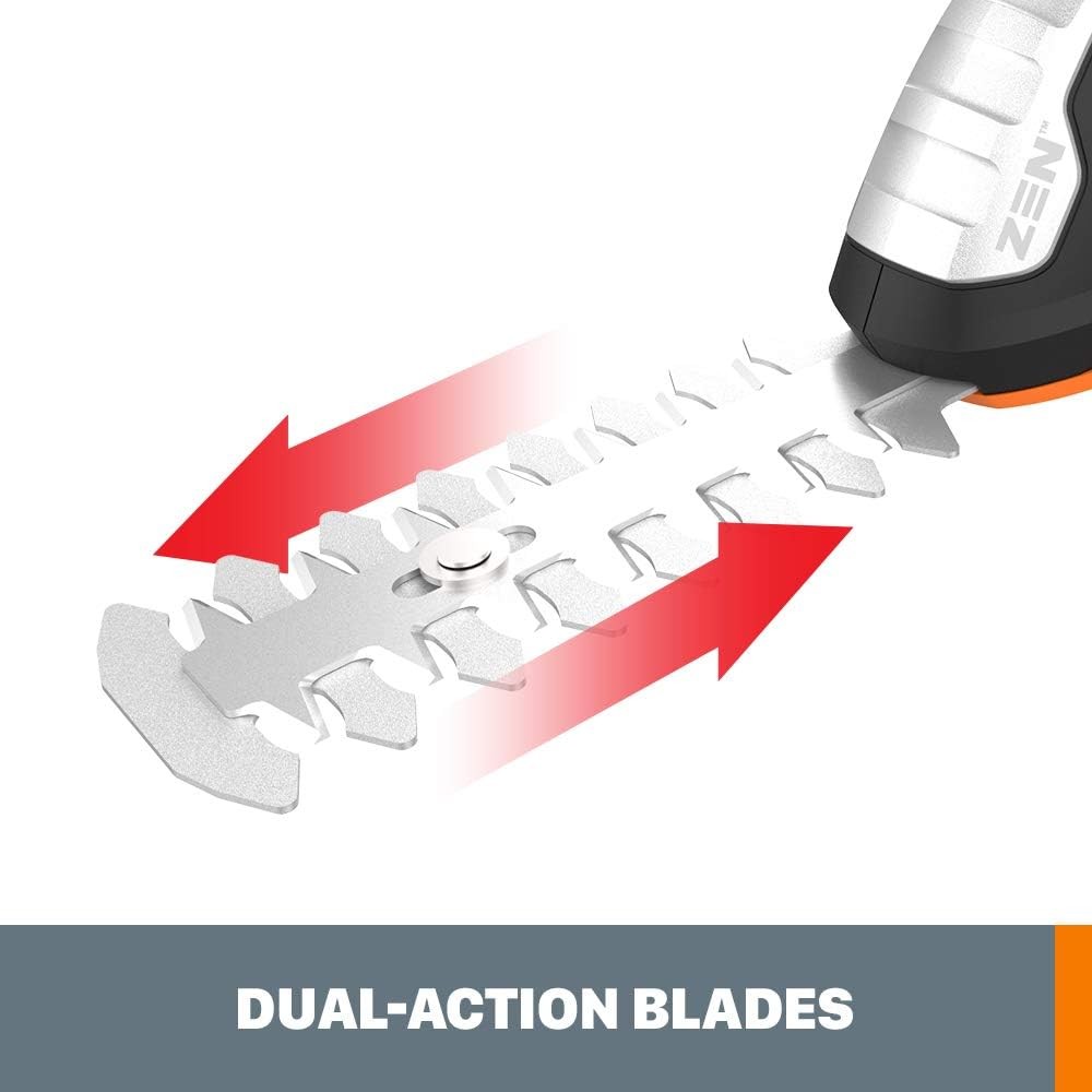 WORX Cordless Grass Shear & Shrub Trimmer,20V 4″+ 8″ Bush Trimmer,WG801.9 | Batt