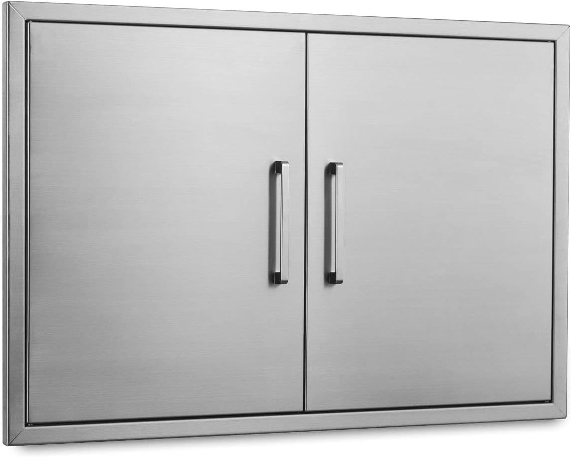 NEW 30 W x 21″ H-Outdoor Kitchen Doors Stainless Steel BBQ Double Access Door