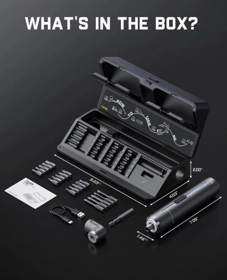 Fanttik S2 Pro Electric Screwdriver, Cordless Screwdriver Set