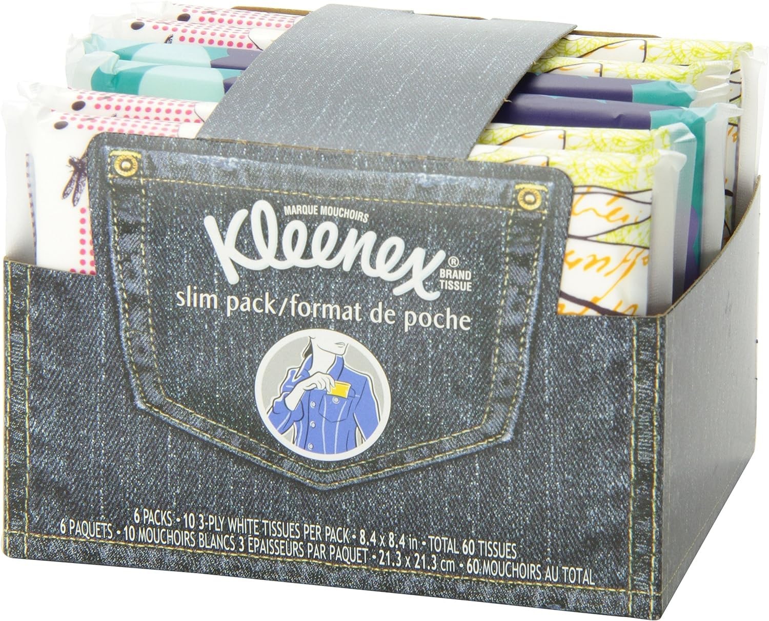 3 Pk Slim Pack Wallet Size (2 Pack) = 60 Tissues – Most Elegant Look of Any P…