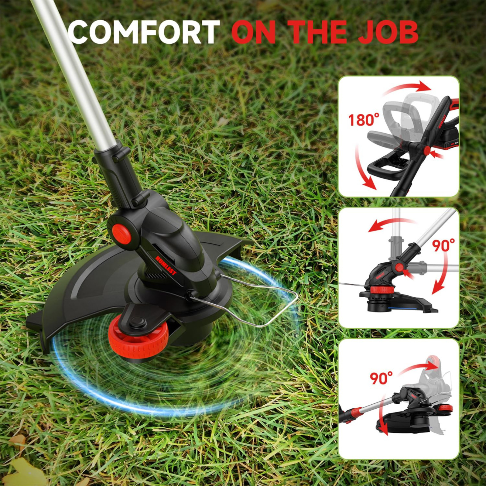 Cordless String Trimmer Set with Auto Feed Edger and Weed Trimmer – All Included