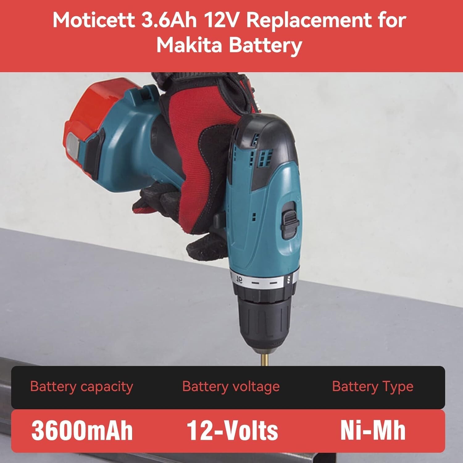2PACK 12V Ni-Mh Battery for Makita 1200 1220 1201 1222 1233 1234 1235 PA12