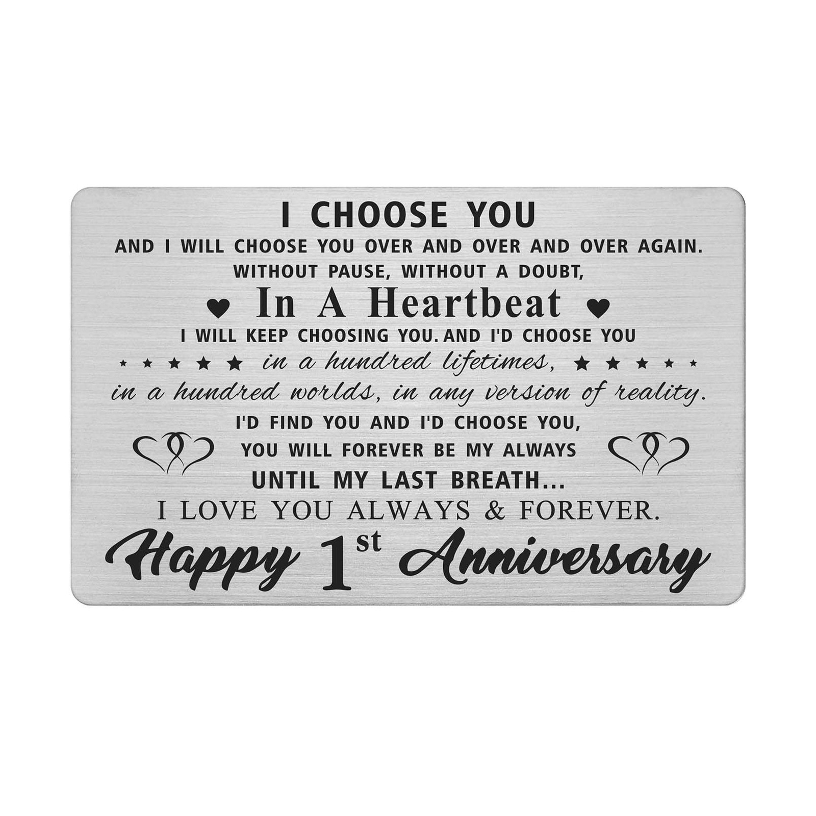 1 Year Anniversary Card Gifts for Him, 1st Anniversary Card Gifts for Husband…