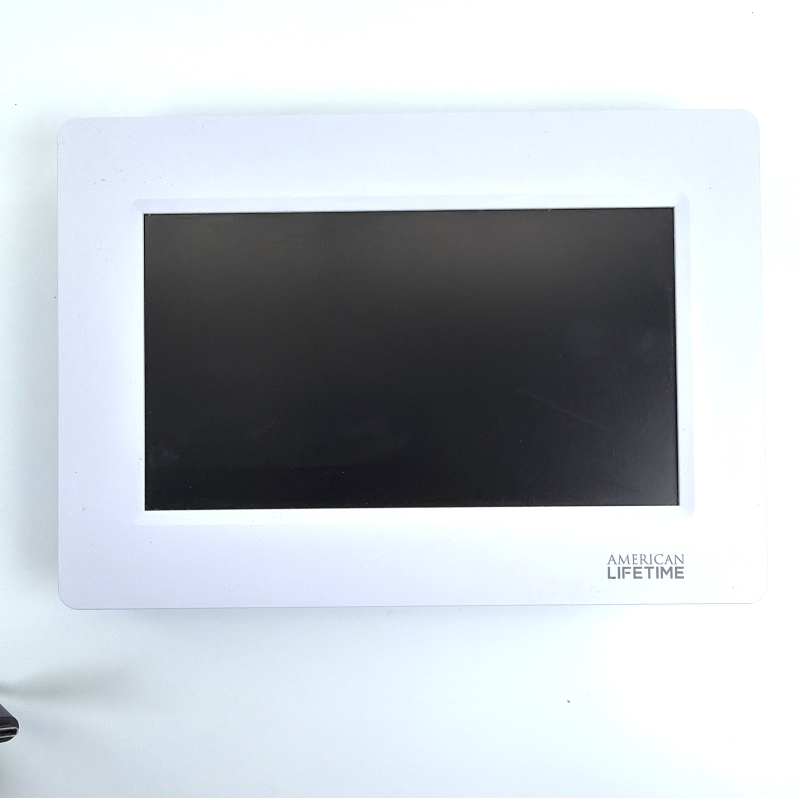 American Lifetime Digital Calendar Day Clock 8 in White Frame w/ Plug