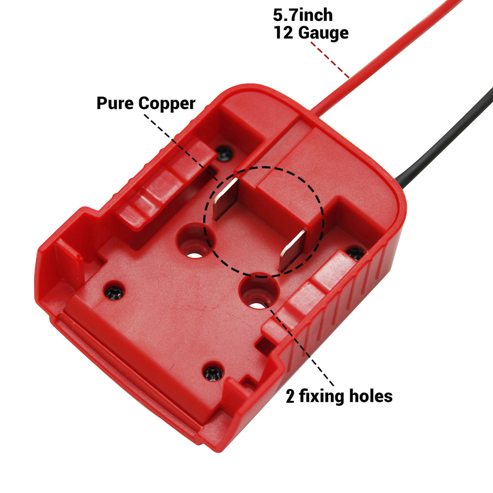 DIY Battery Adapter Power Wheels Dock Robotics Compatible with Milwaukee M18 18V
