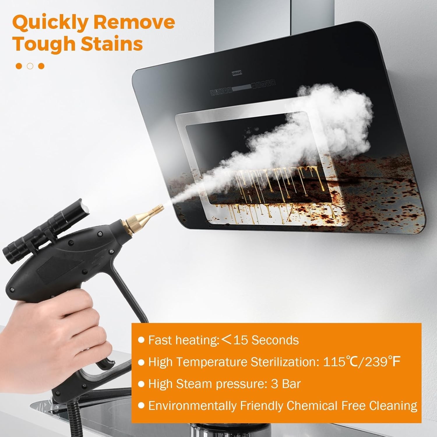 High Pressure Handheld Steam Cleaner Cleaning Car Steamer for Auto Detailing Por