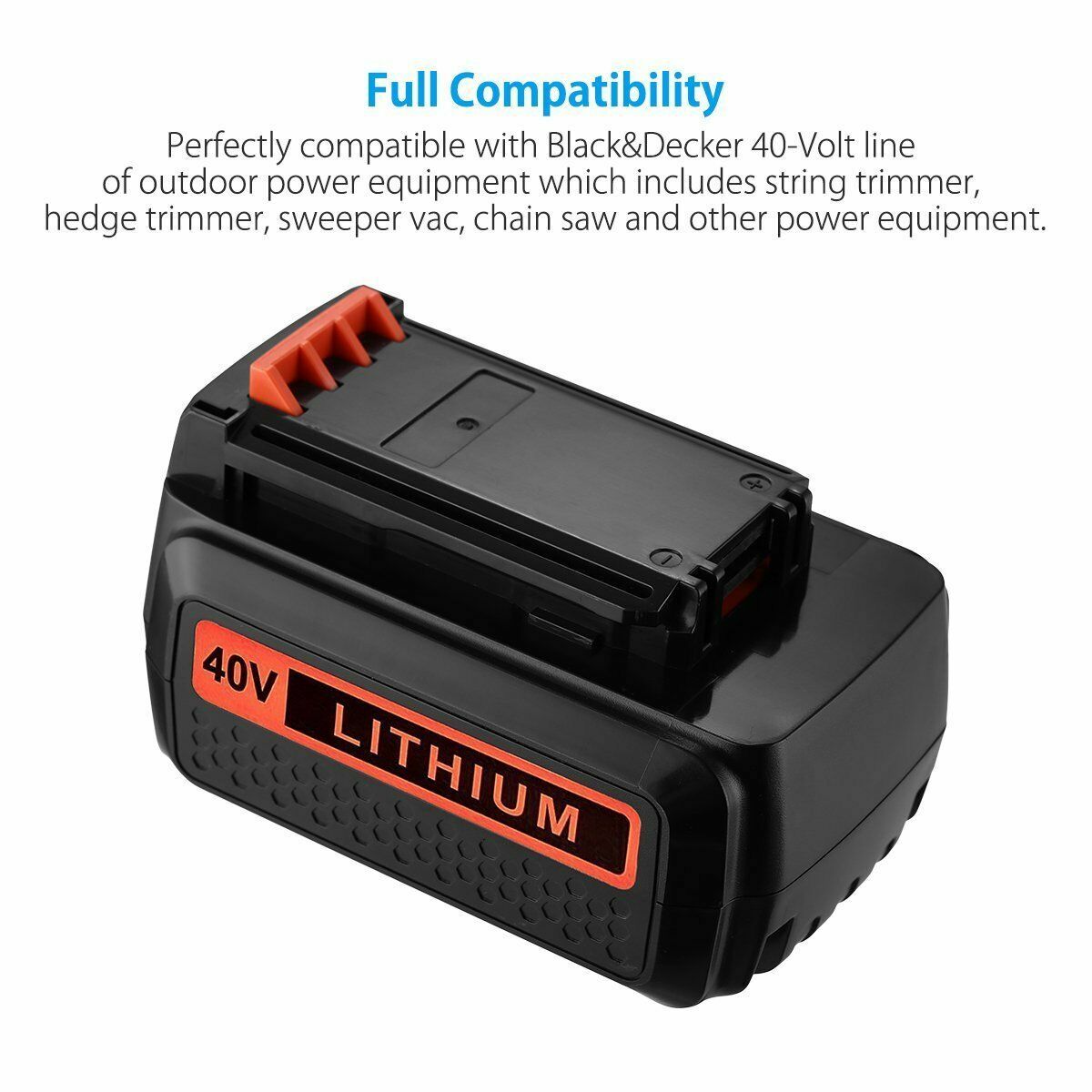 For Black & Decker 40V MAX Lithium Ion Battery 4.0Ah 40Volt LBXR36 LBX2040 LBX36