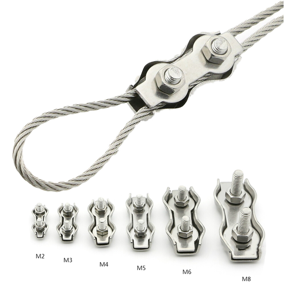 Wire Rope Clamp Thimble Simplex Duplex 2mm 3mm 4mm 5-32mm 316 A4 Stainless Steel