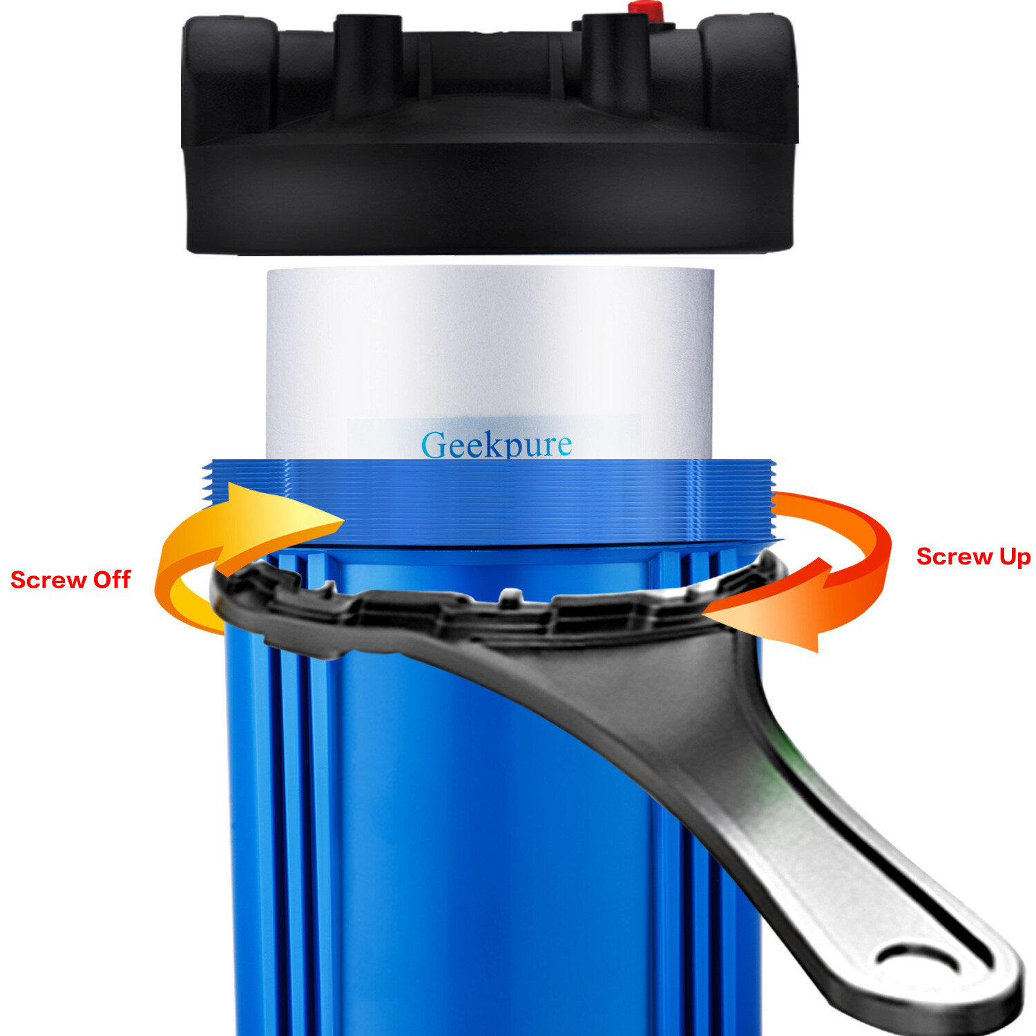 Geekpure 4 Pack PP Sediment Replacement Water Filter 4.5″ x 10″ – 5 Mic