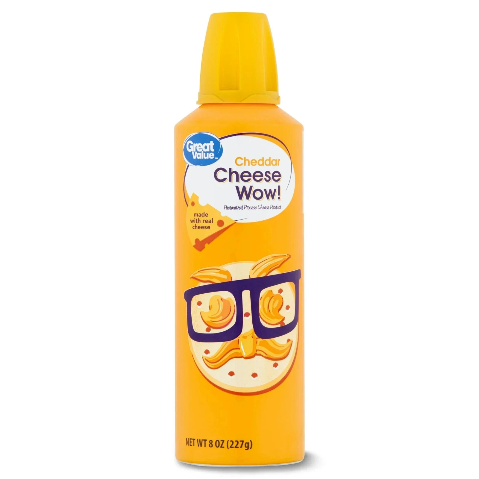 (2 pack) Great Value Cheese Wow! Spray Cheese, Cheddar, 8 oz…