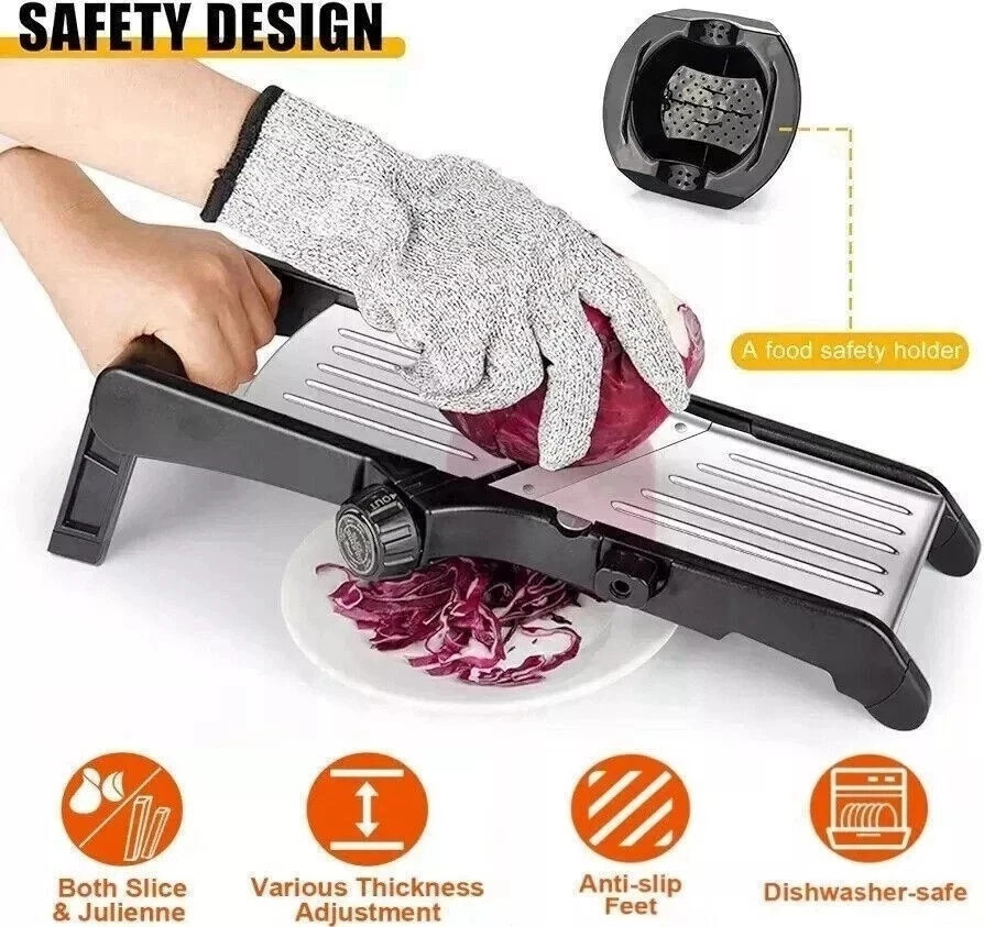7-in-1 Adjustable Stainless Steel Mandoline Vegetable Food Slicer for Kitchen