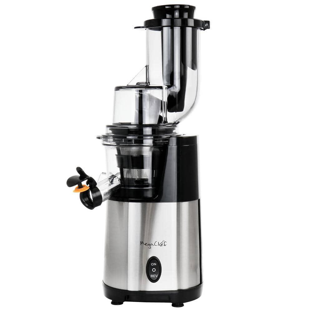 MegaChef Pro Slow Juicer Stainless Steel 200W Anti-Drip Dishwasher Safe Parts