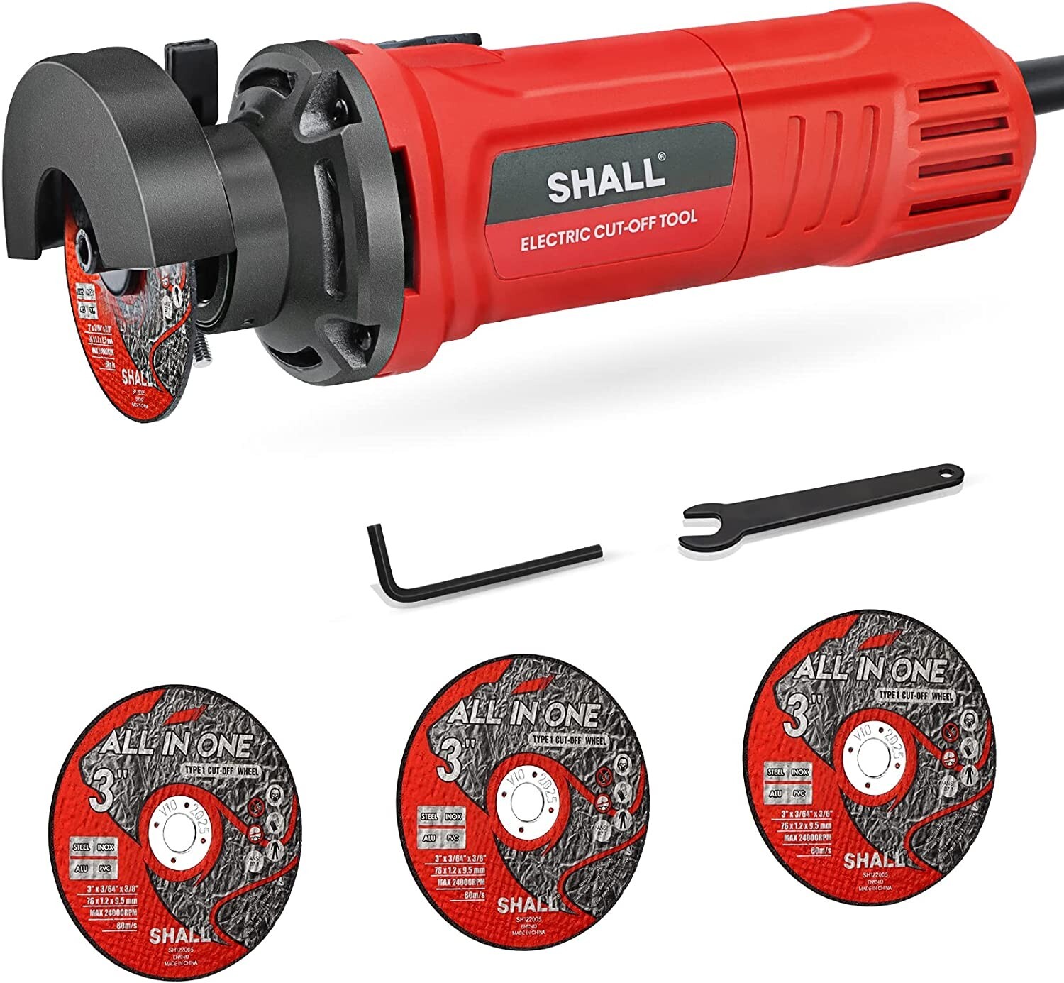 SHALL 3″ High-Speed Cut Off Tool,3.5 Amp 24000RPM Metal Cutter Tool