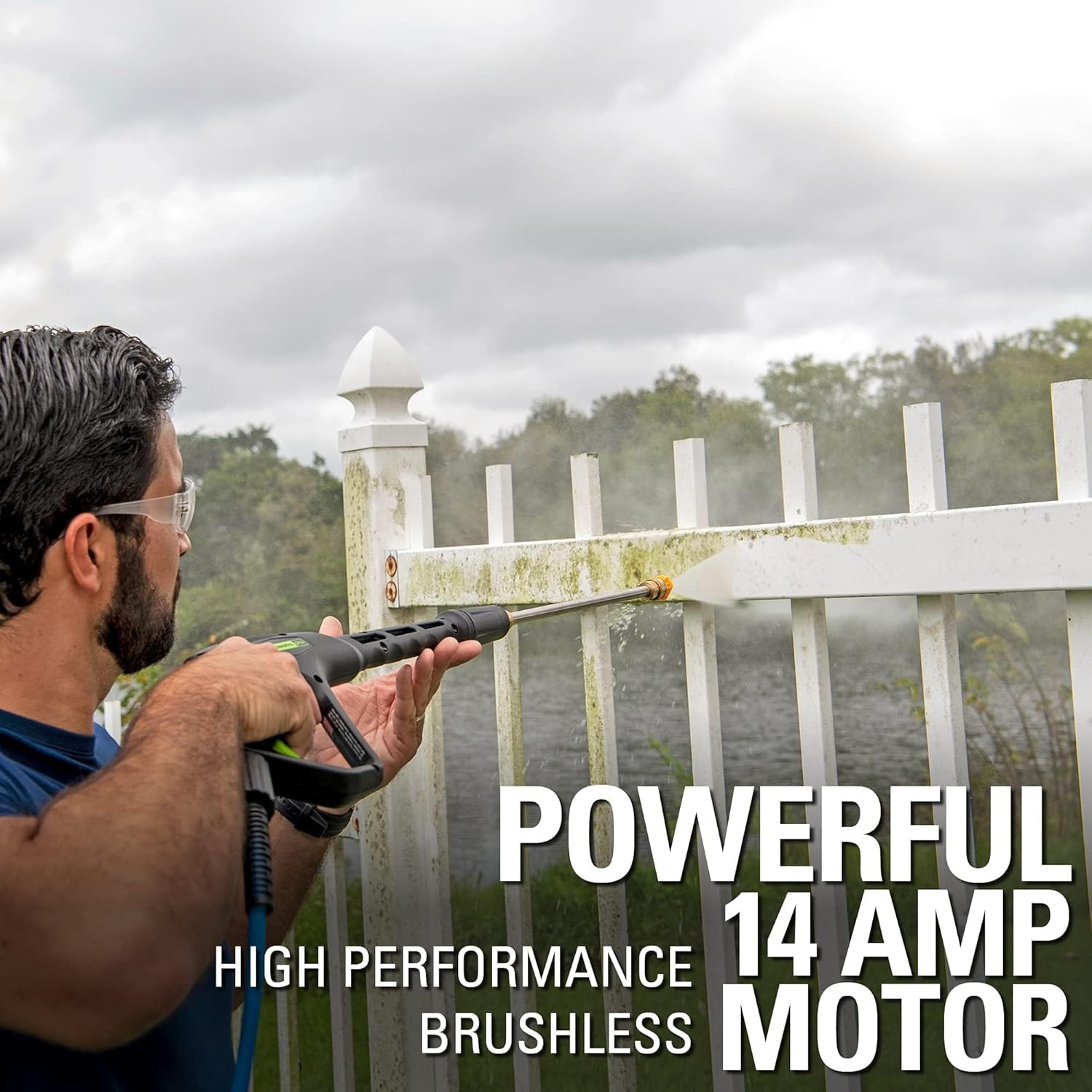 2300 PSI Trubrushless (2.3 GPM) Electric Pressure Washer, 25’ Hose, Quick Connec