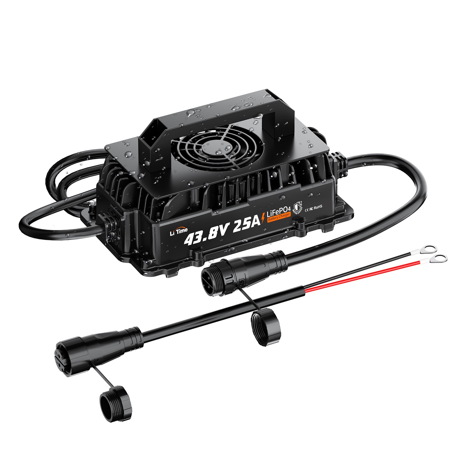 LiTime 43.8V 25A Waterproof AC-DC Charger for 36V(38.4V) Lithium LiFePO4 Battery