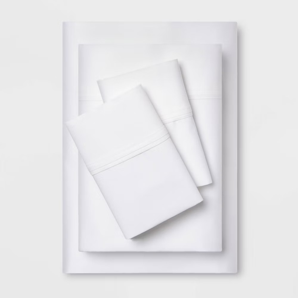 Threshold 400 Thread Count Cotton Sateen 4-Piece Sheet Set Luxurious
