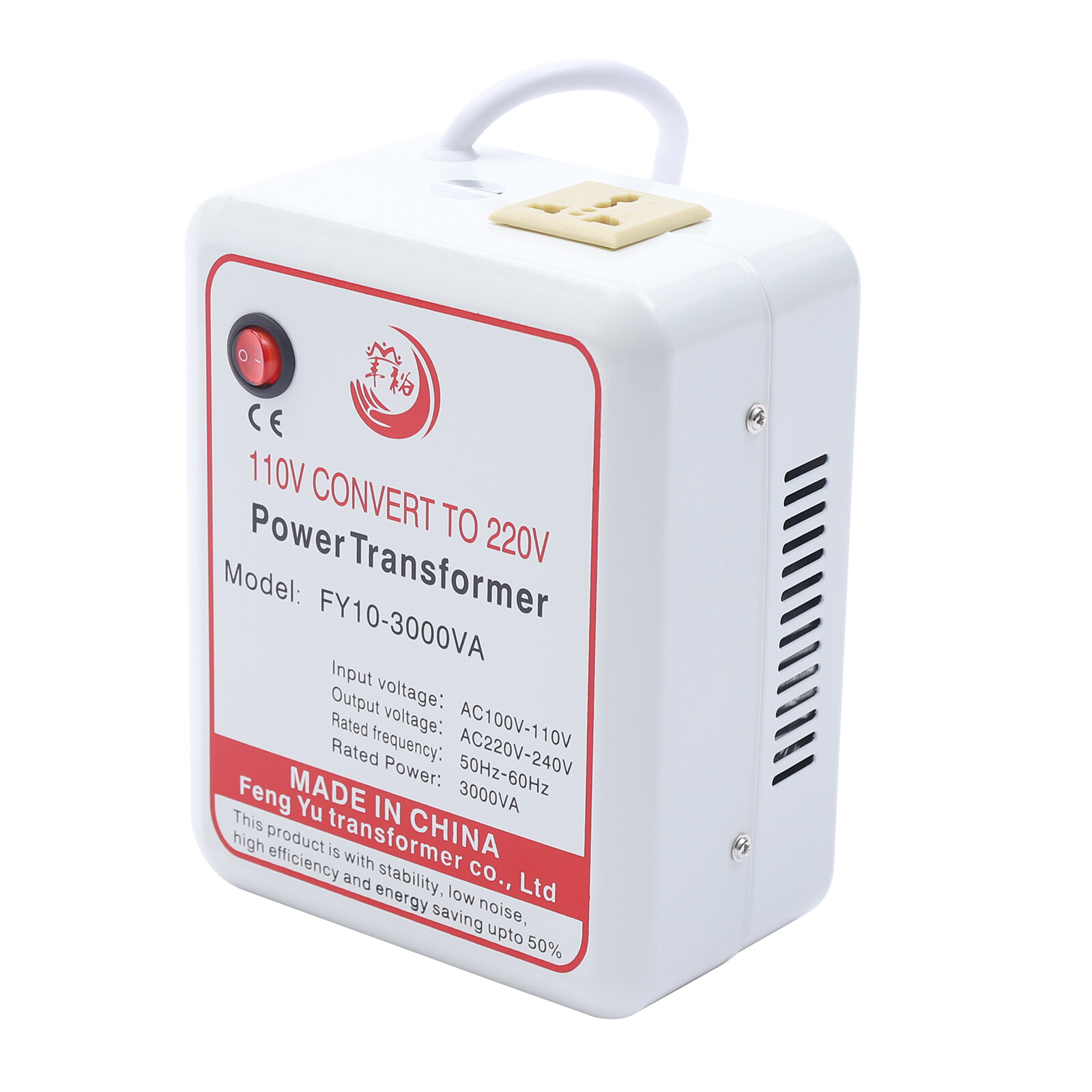 3000W Power Transformer Step Up Voltage Converter Adapter 110V-120V to 220V-240V
