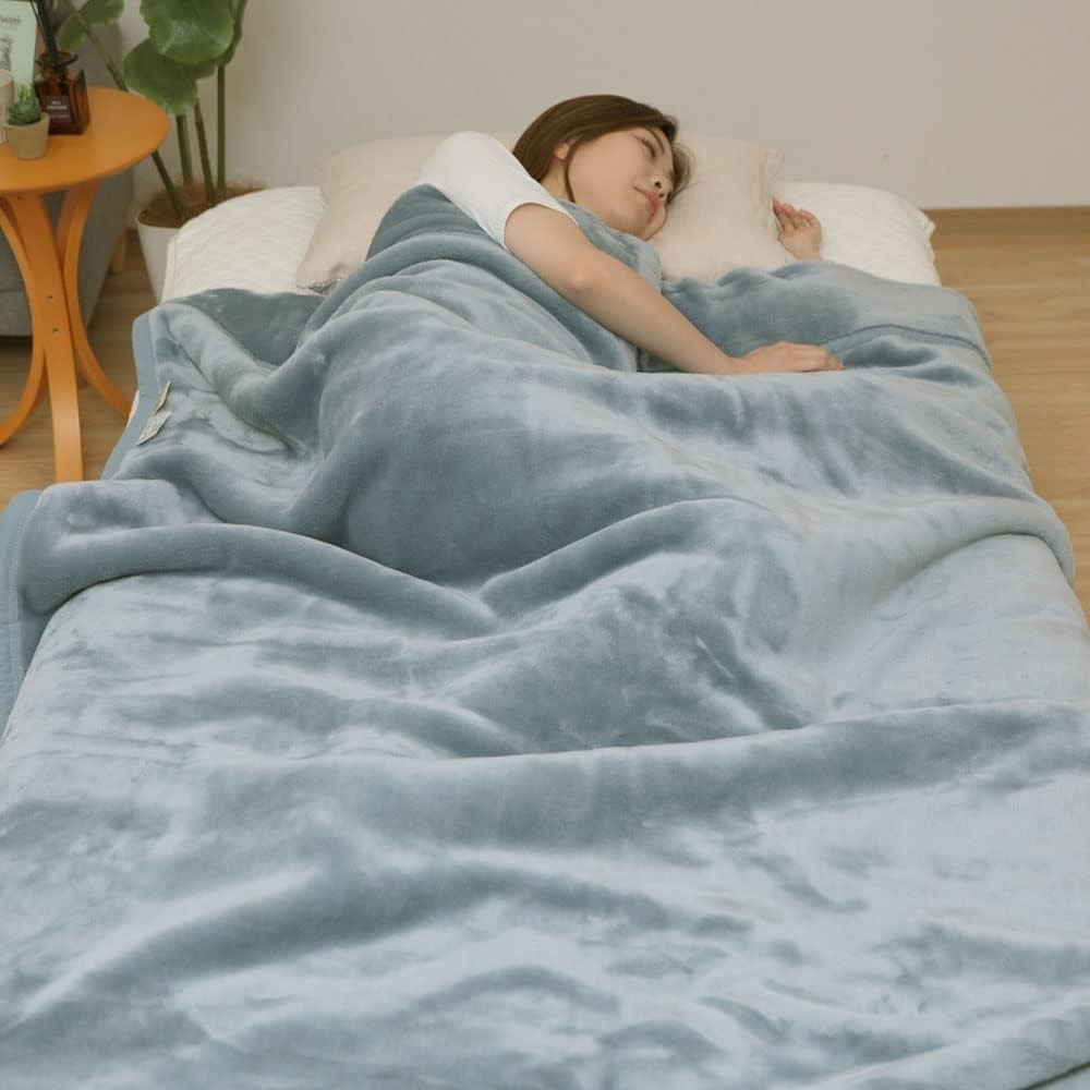 Romance Kosugi Double-Layered Acrylic Blanket Japan Single 140x200cm Blue 2.6kg