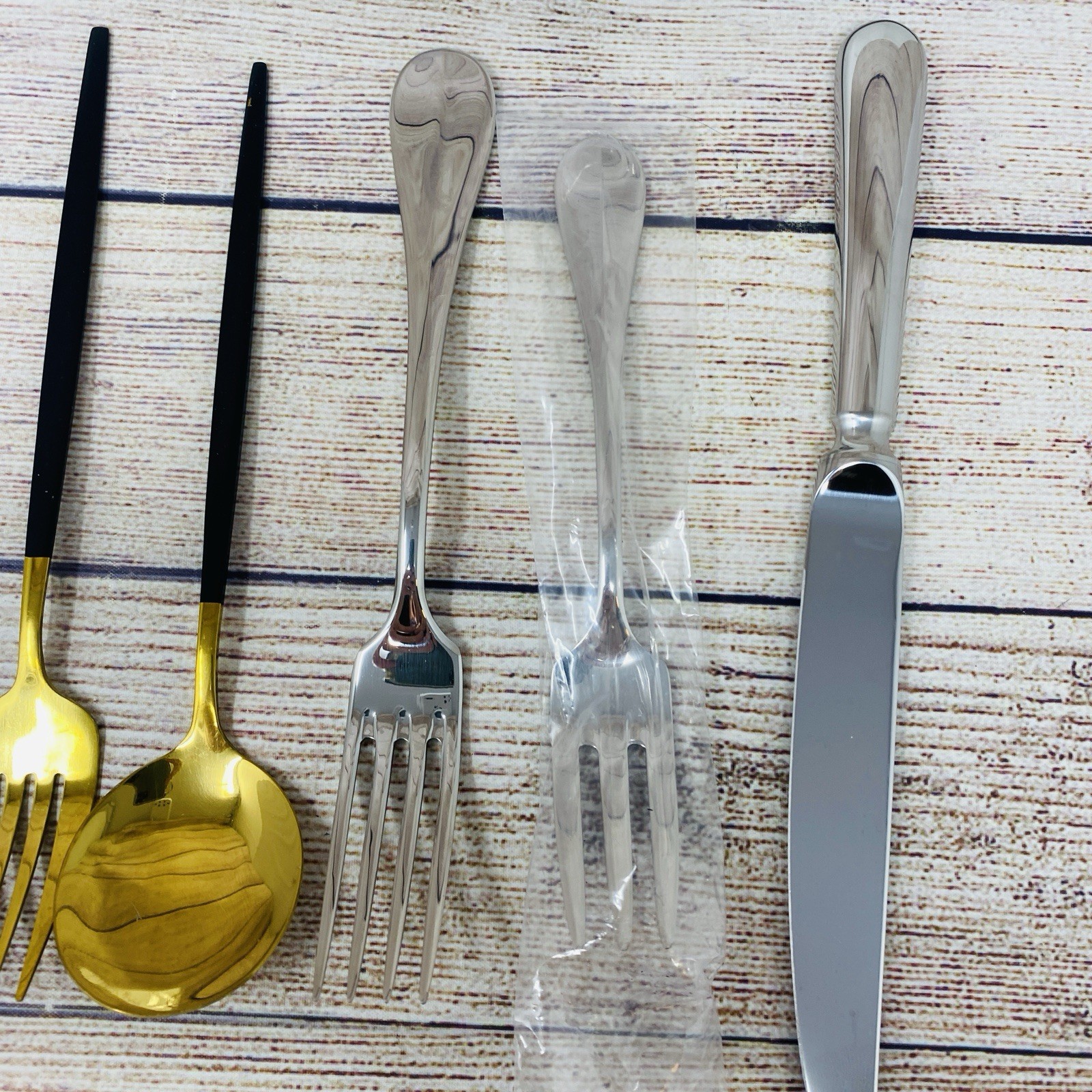 DEGRENNE La Manufacture France 6 Piece Flatware Set Knife Fork Spoon