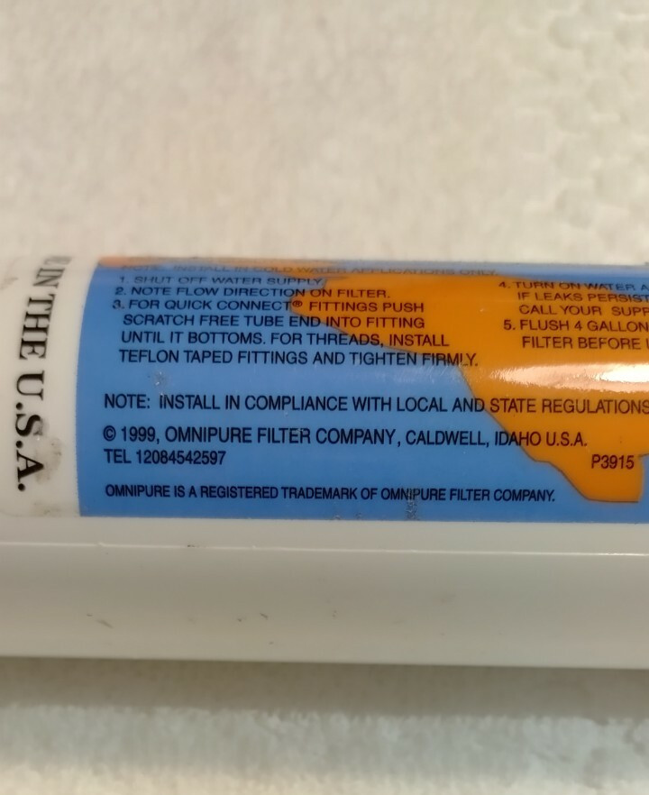 Omnipure In-line Chlorine Taste and Odor filter CL10RO T-33