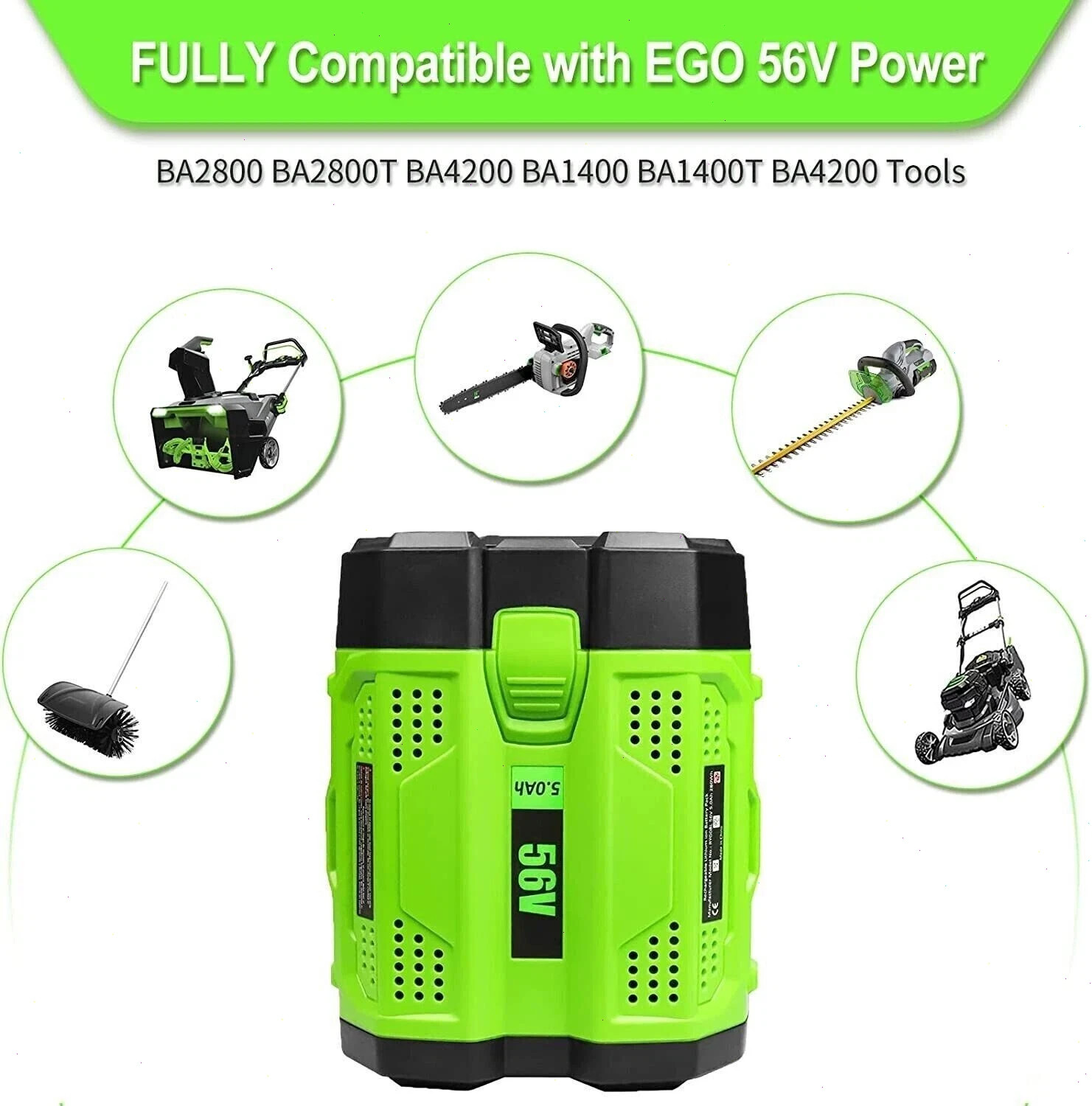 Upgraded ARC 10Ah Lithium-ion Battery For EGO 56V 56 Volt BA5600T BA4200 BA2800