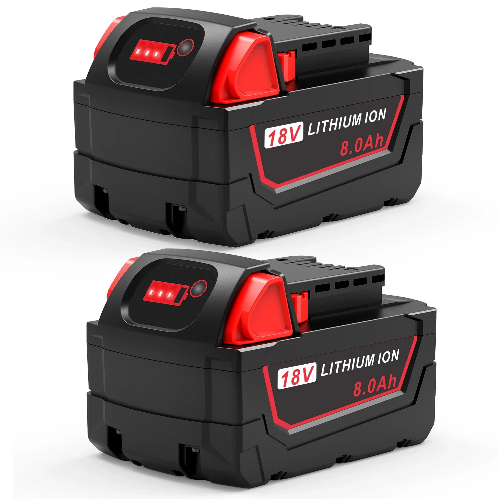 2PACK 8.0AH 18V Battery For Milwaukee For M18 Extended Capacity 48-11-1860 US