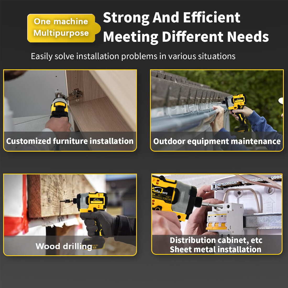 Brushless Cordless Impact Driver,for Dewalt 20V Max Battery,1/4″ Compact,4 Speed