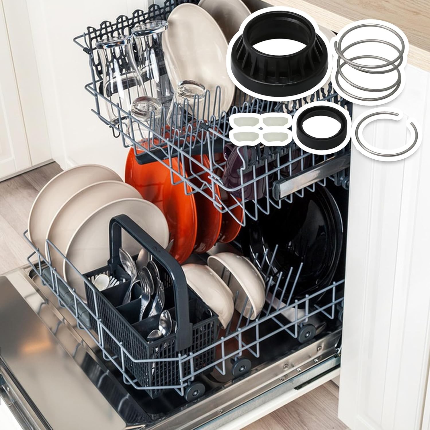 Dishwasher Faucet Coupler Kit Plastic Metal Replacement Part for Common Models