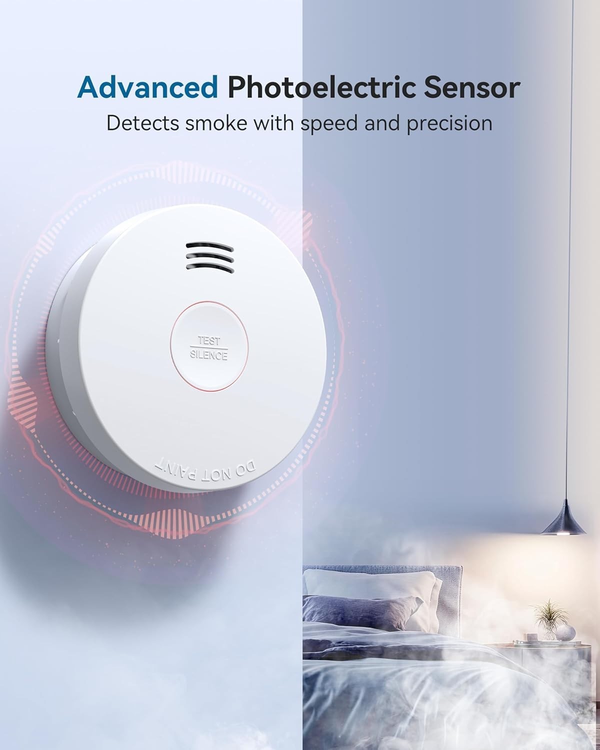 2025 NEW SITERWELL 10-Year Sealed Battery Smoke Detector Alarm UL Listed 10PACKS