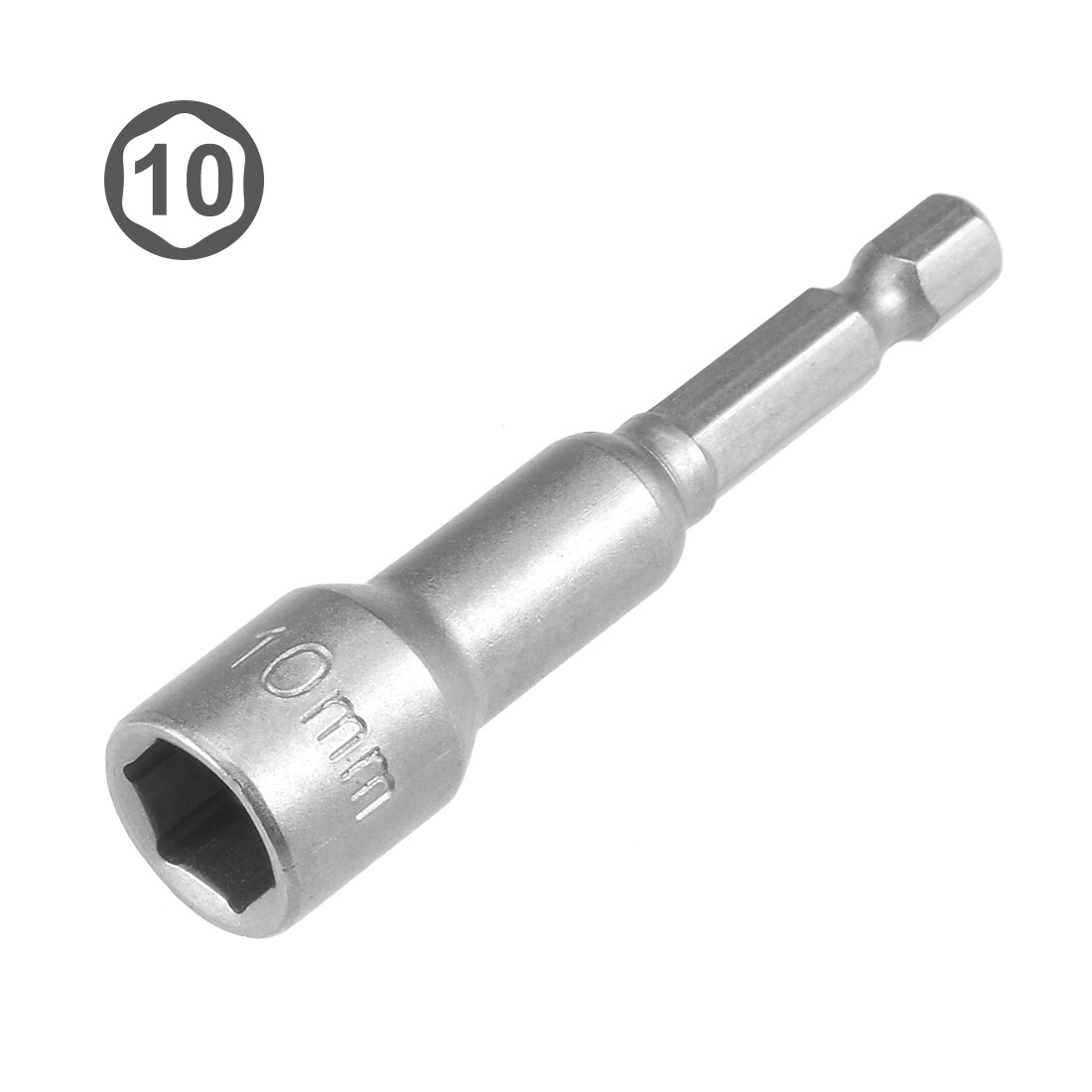 2pcs 1/4″ Quick-Change Hex Shank 10mm Magnetic Nut Setter Driver Drill Bit