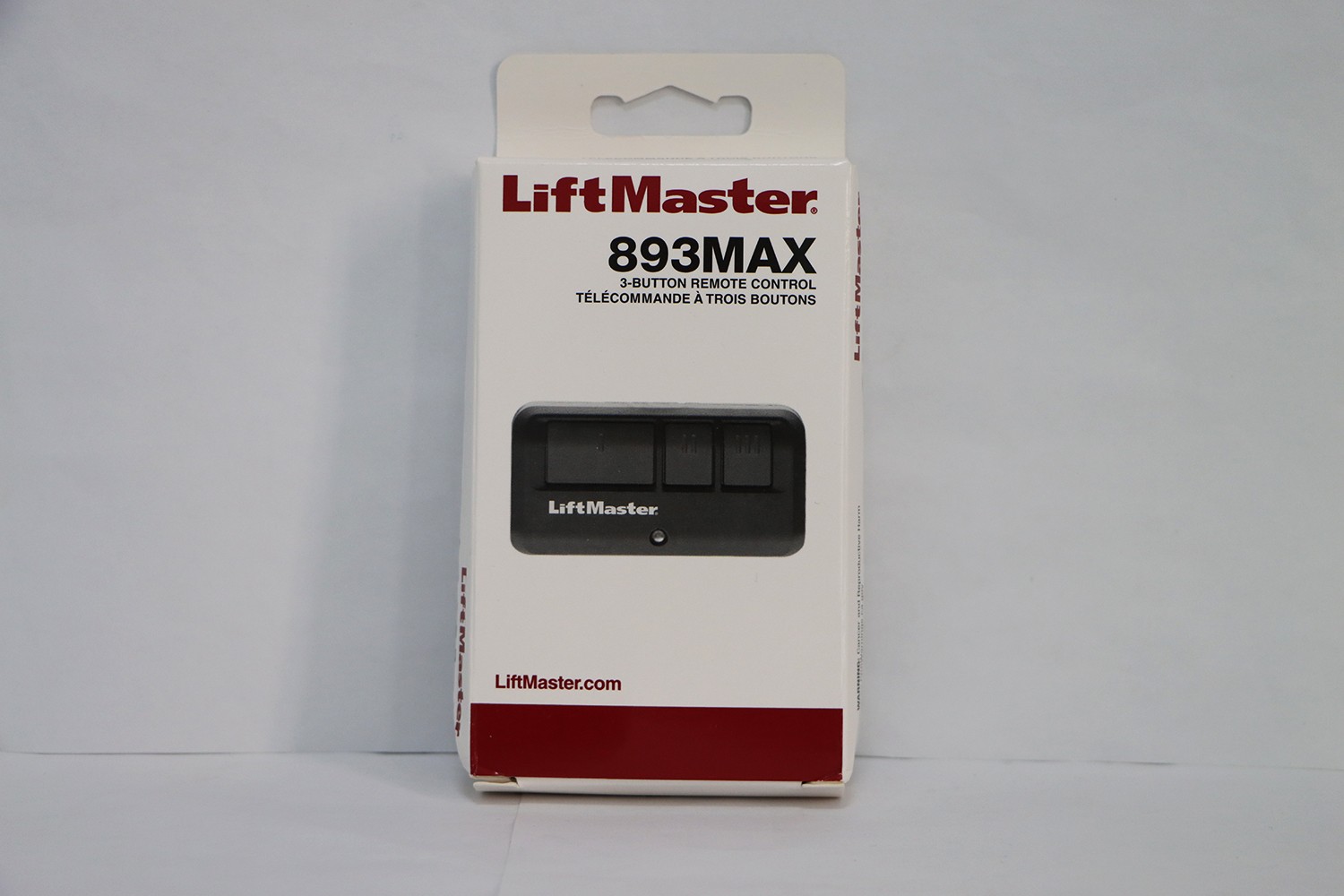 LiftMaster 893MAX 3 Button Visor Remote Control Garage Door Opener Pack of 1