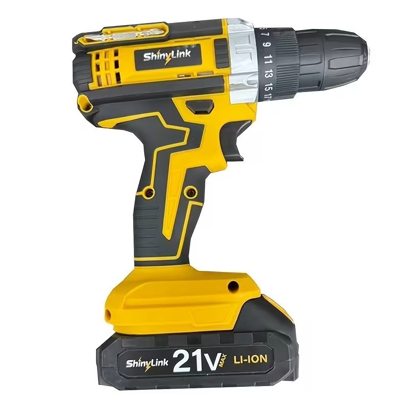 21V Cordless Drill Set 136pcs Electric Drill Driver Tool Kit 2 Batteries w/ Box