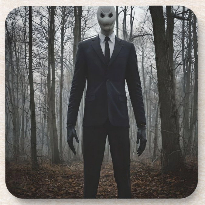Slender Man Legend Neoprene Drink Coasters 4×4 Set of 2 New