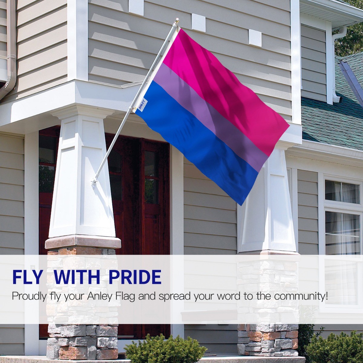 Anley Fly Breeze 3×5 Foot Bi Pride Flag – Bisexual Flags LGBT Flag Polyester