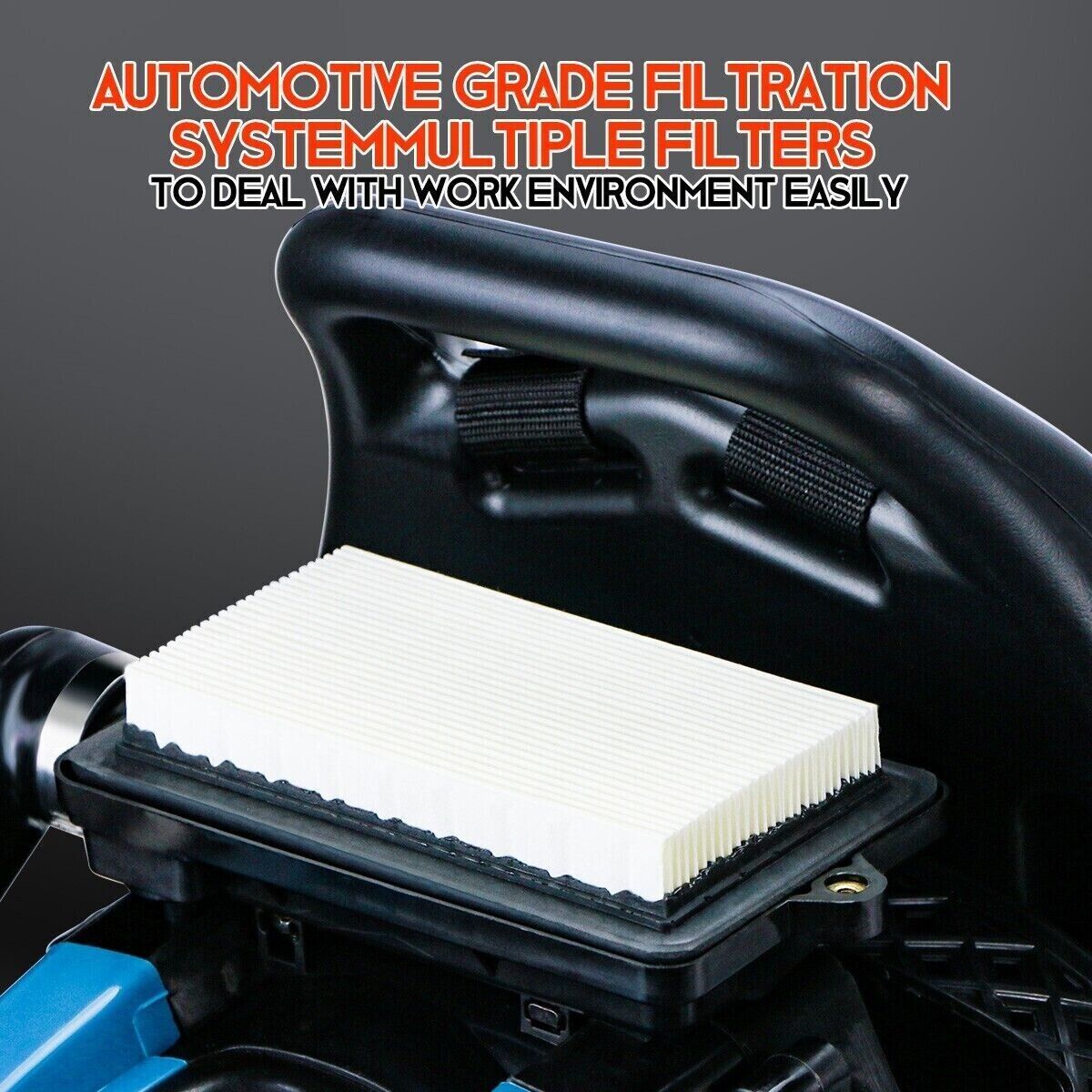 2 Stroke/4 Stroke Backpack Leaf Blower Gas Powered Snow Blower 75.6CC 706CFM