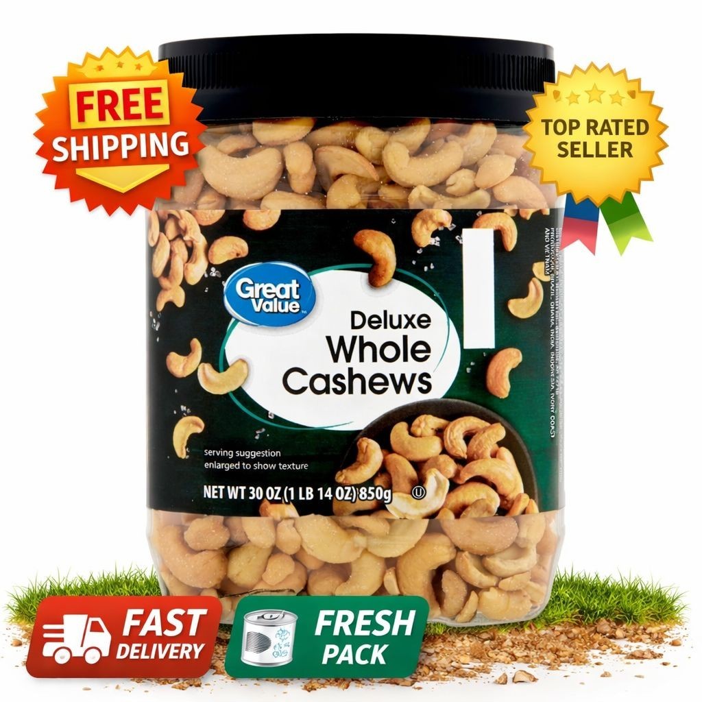 Great Value Deluxe Whole Cashews, 30 oz