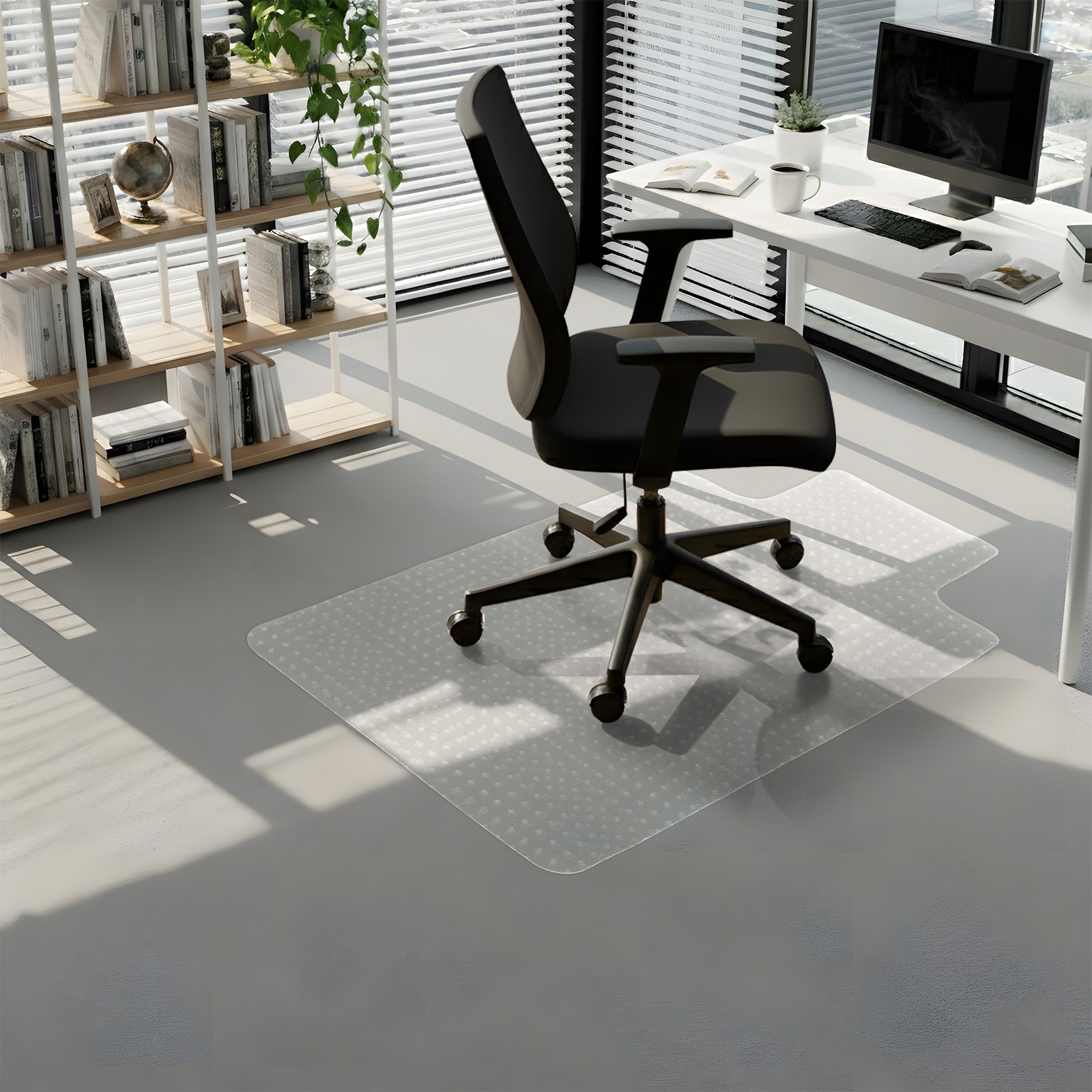 48″ x 30″ x 0.08″ Anti-Slip Frosted Office Chair Mat w/ Nail for Protect Carpet