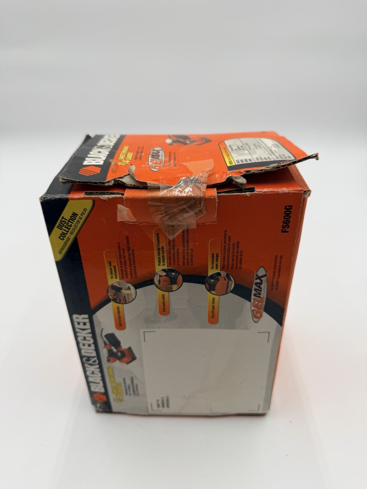 Black+Decker FS600G Type 1 1/4 Sheet Finishing Palm Sander Corded W Bag Working