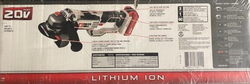 Porter-Cable PCC761D1 20V MAX 4-1/2″ Cut Off Grinder Kit With Battery & Charger