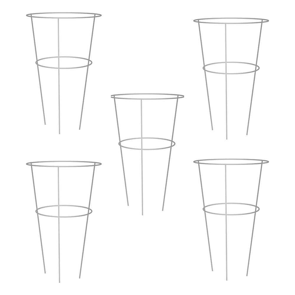 30 in. Heavy Duty Galvanized Peony Plant Support (5-Pack)