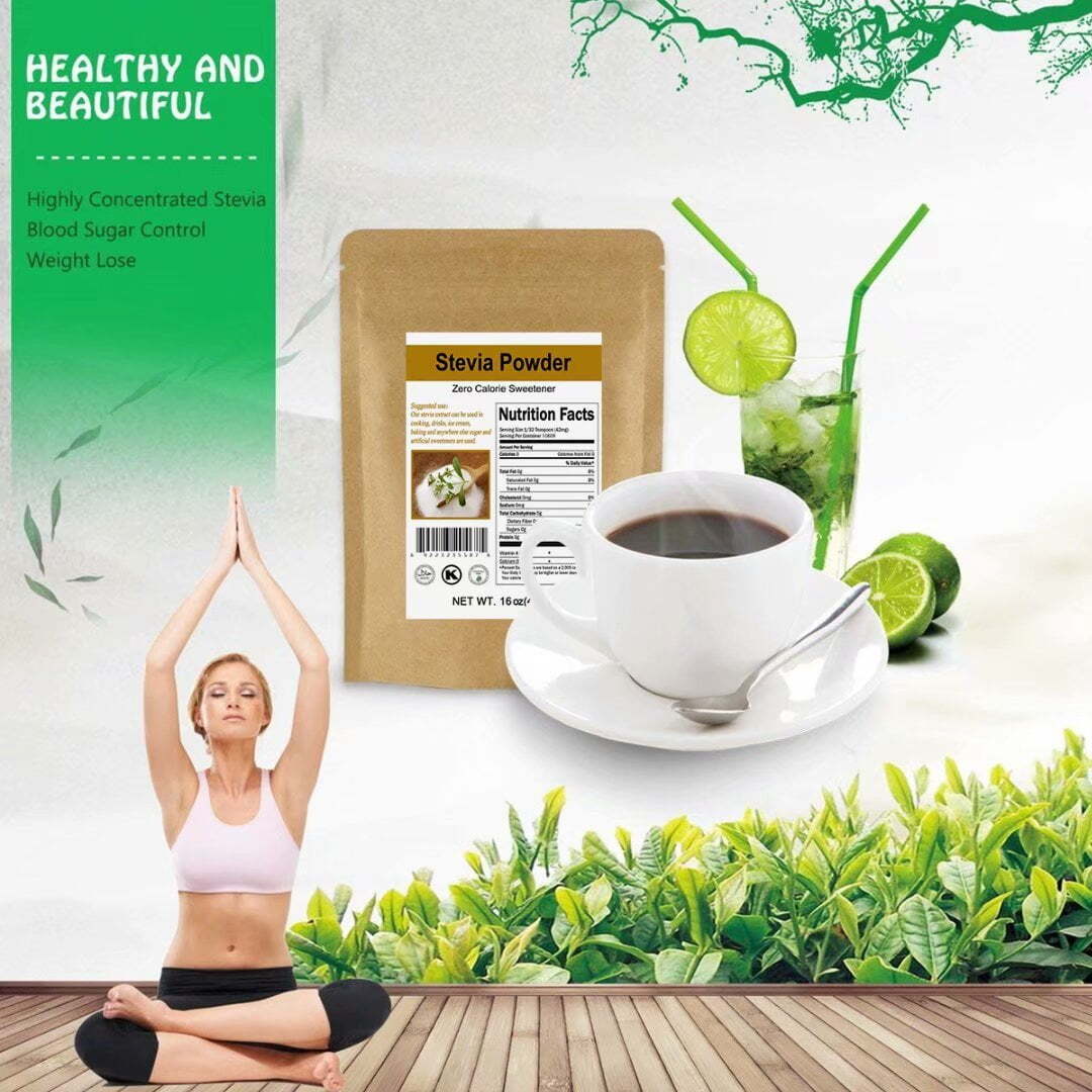 Nature Stevia Powder Extract Natural Sweetener Sugar Substitute Zero Calorie