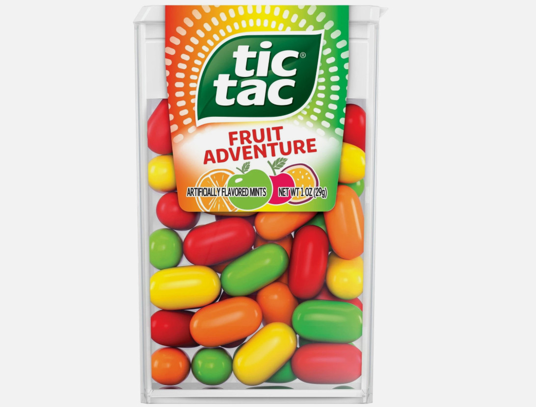 NEW!!!Tic Tac Fruit Flavored Mints, 12 Count, 1.0 oz Each (BB01/2026)