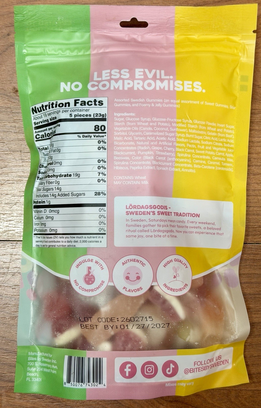 Swedish Candy Bites By Sweden Party Mix 16 Ounce Assorted Sweet, Sour Candy Mix