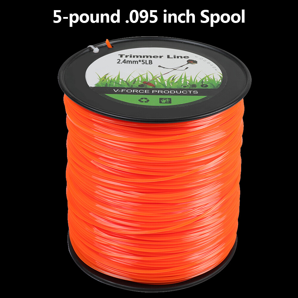 Trimmer Line 5lb .095 Square String Spool Commercial Grade 1850ft Fit Echo Stihl