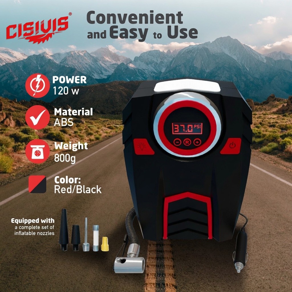 Car Tire Air Pump Inflator Compressor Digital Electric Auto Portable 150PSI 12V