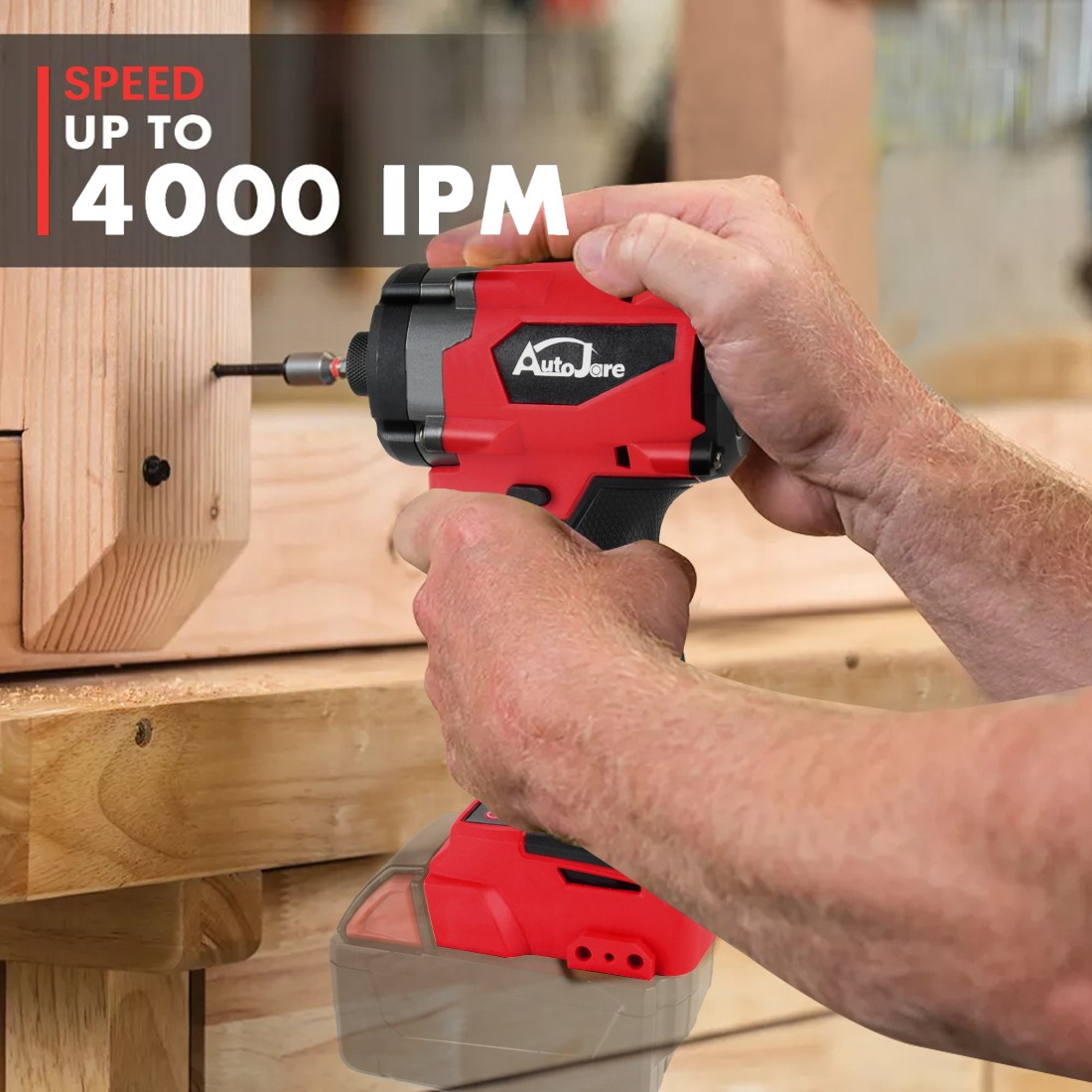 Brushless Cordless Impact Driver,for Milwaukee 18V Battery,1/4″ Compact,4 Speed