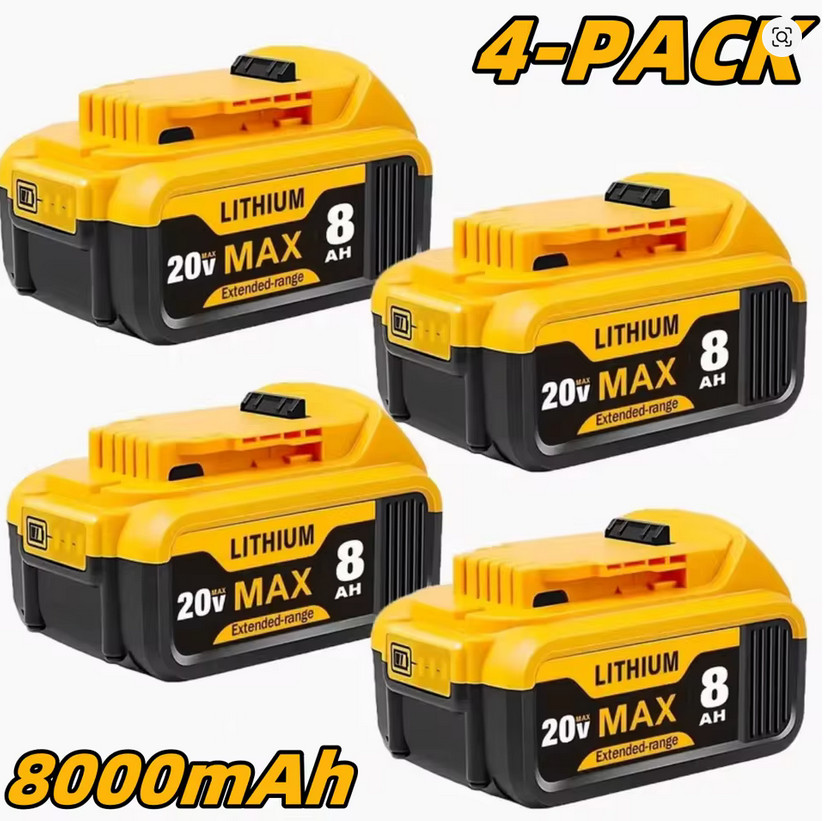 For DeWalt 20V 20 Volt Max 8.0AH Lithium Ion Battery DCB206-2 DCB205-2 DCB200-2